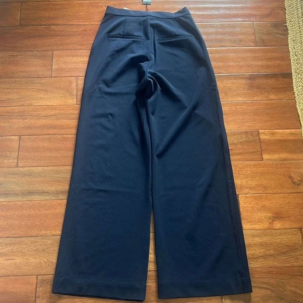 Kate Young x Splendid wool blend navy blue straight leg pants Size 4 - Picture 8 of 8